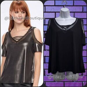 Rock and Republic Cold Shoulder Top(L006)- Size XL for Women